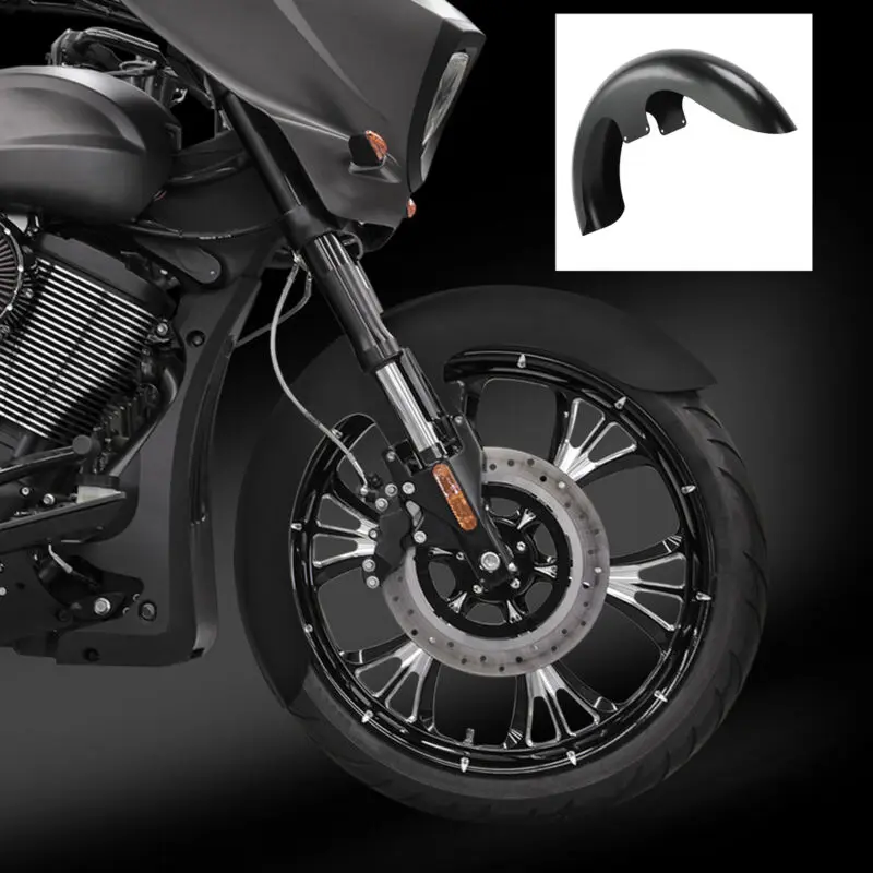 

Motorcycle 23" Wrap Front Fender Mudguard For Harley Touring Street Glide Baggers 2014-2021