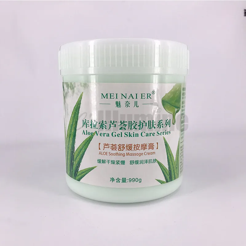 Aloe Vera Gel Massage Cream Anti Allergic Whitening Moisturizing Smooth Face Sensitive Skin Repair Beauty Salon Line 1000g Bulk