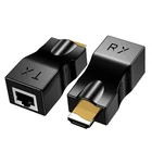 HDMI-совместимый удлинитель 4k RJ45 порты удлинитель для локальной сети HDMI-совместимый до 30 м более CAT5e  6 hotUTP LAN Ethernet-Кабель
