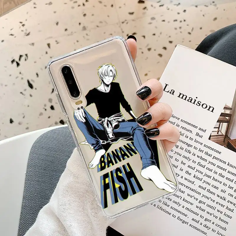 

Banana Fish Anime Phone Case Transparent for Samsung A71 S9 10 20 HUAWEI p30 40 honor 10i 8x xiaomi note 8 Pro 10t 11