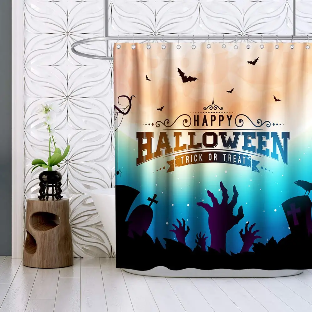 Хэллоуин Декор занавеска для душа кошмар перед рождественской тематикой