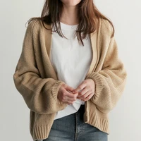 2021 spring and autumn new style clothing korean style short loose womens sweater knitted cardigan