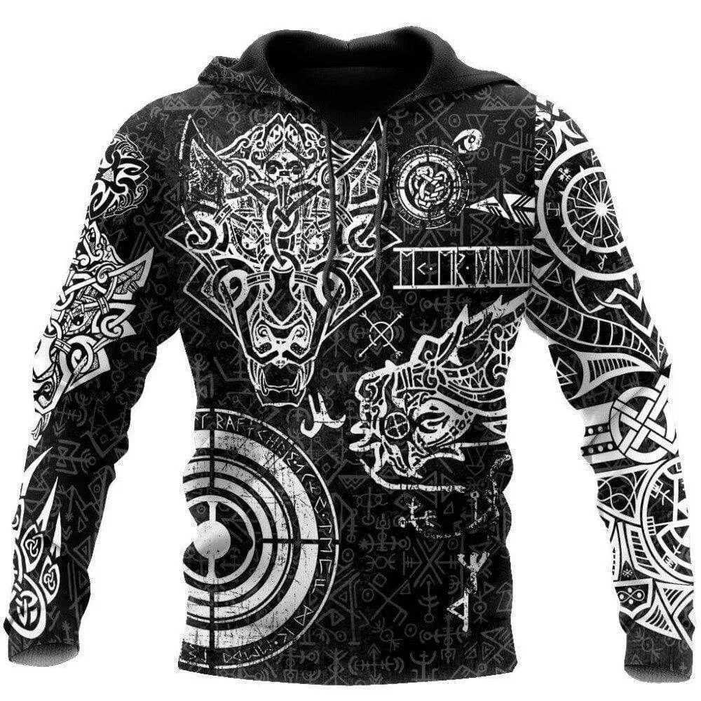 

CLOOCL Men Hoodie Viking The Wheel of Time Fenrir 3D All Over Printed Fashion Hoodies Unisex Autumn Casual Women Street Pullover
