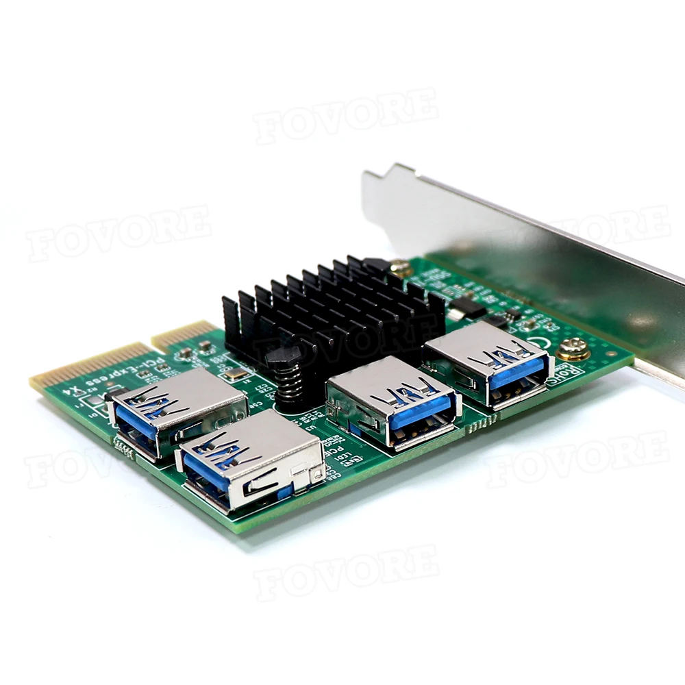 10 Гбит/с PCIe 1 до 4 Райзер PCI Express множитель PCI-e x4 x16 порта USB 3 0 адаптер удлинитель для