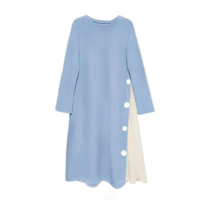 Размера плюс S-4XL платье-рубашка в стиле пэчворк женские весенние свободные штаны