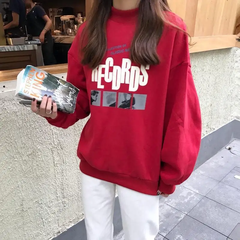 

Women Hoodies Sweatshirts Autumn Loose Letter Long Sleeve Early Autumn Pphome Sweater for Women