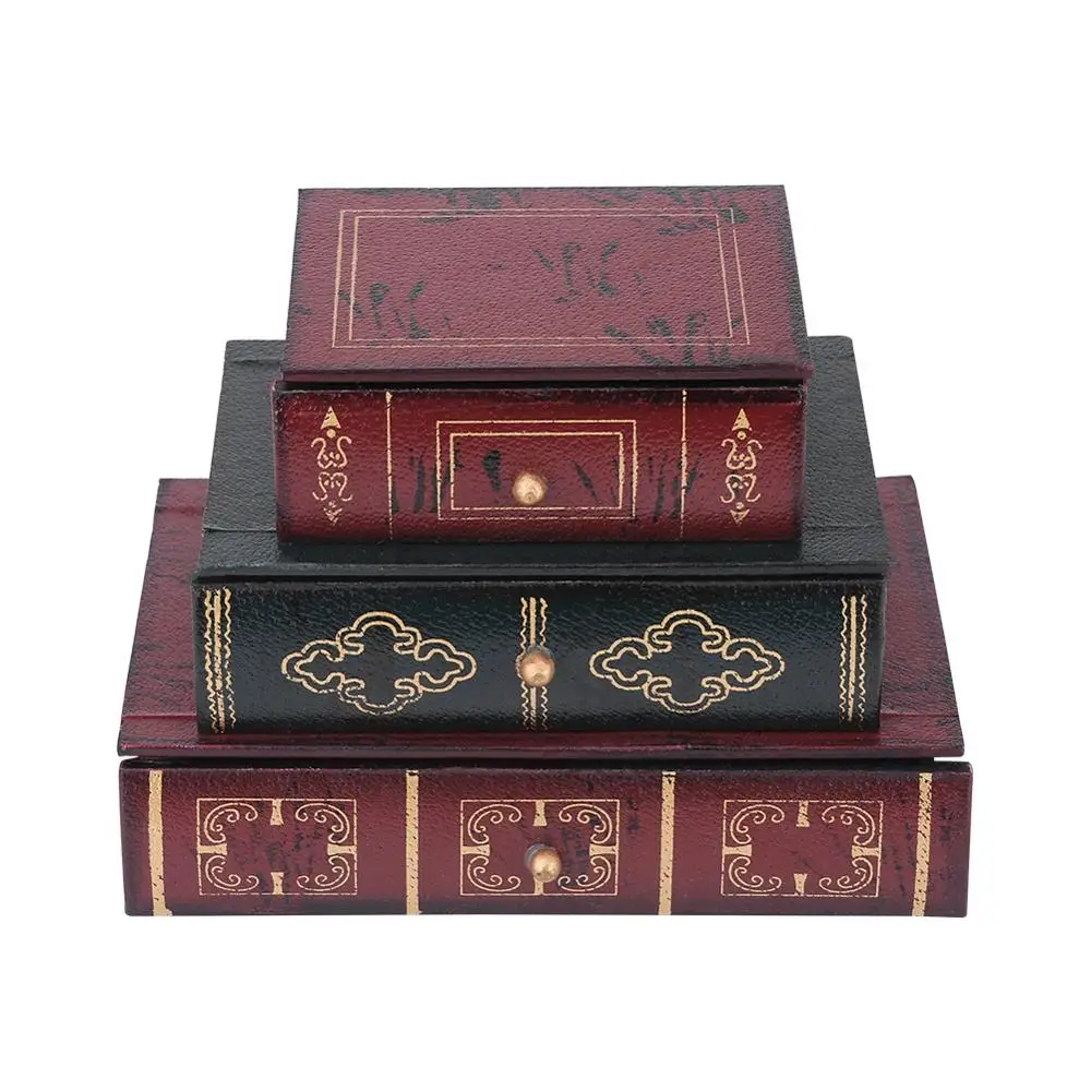 Модный винтажный Чехол в форме книги Подарочный ящик для хранения ювелирных