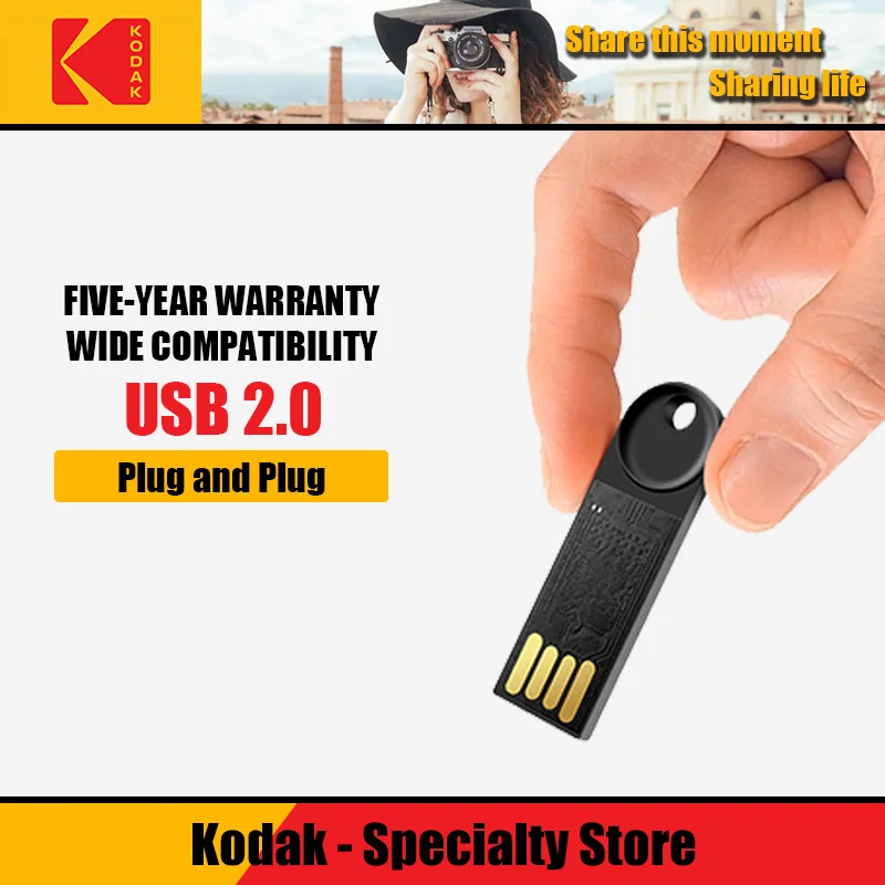 Мини-usb флеш-накопитель Kodak usb 2,0 16 ГБ 32 ГБ 64 Гб usb-диск Флешка u диск memoria флеш-накопитель memoria Cel stick K212