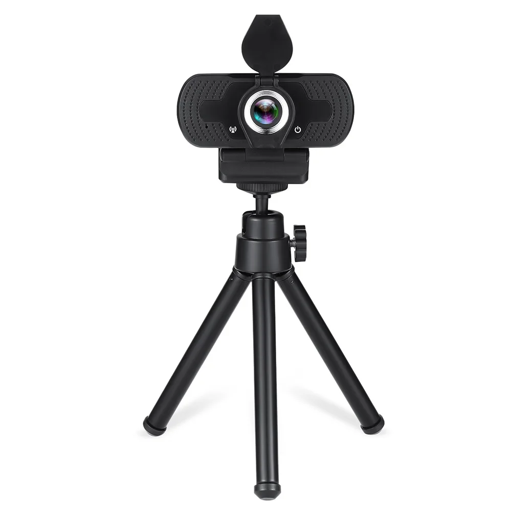 

USB2.0 1080P Noise Reduction Video Recording Full HD Webcam PC With Privacy Cover And Tripod Computer Accesories Wide Angle