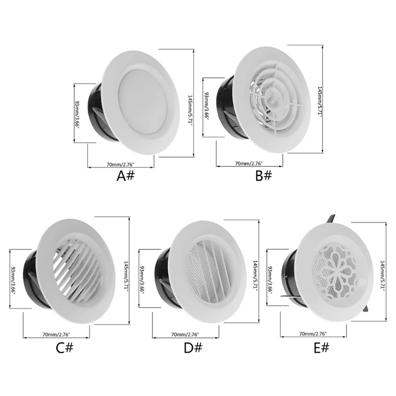 Air Vent Extract Valve Grille Round Diffuser Ducting Ventilation Cover 100mm | Инструменты
