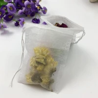 pure cotton yarn bag 80 x 100mm tea filter bags drawstring strainer repeated use cotton no bleach lx8898