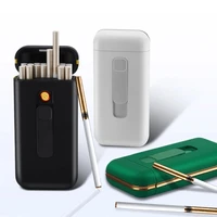 20pcs capacity cigarette case box with usb electronic lighter for slim cigarette waterproof cigarette holder plasma lighter