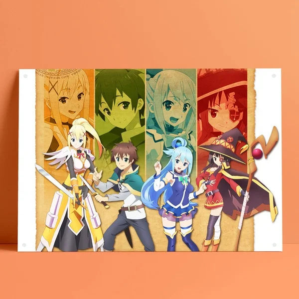 

KonoSuba, благословение Бога в этом прекрасном мире! Винтажный металлический жестяной ретро-знак, Жестяная Табличка, настенный художественный ...