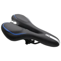 reflective shock absorbing hollow bicycle saddle fabric soft mtb cycling road mountain bike seat bicycle accessories