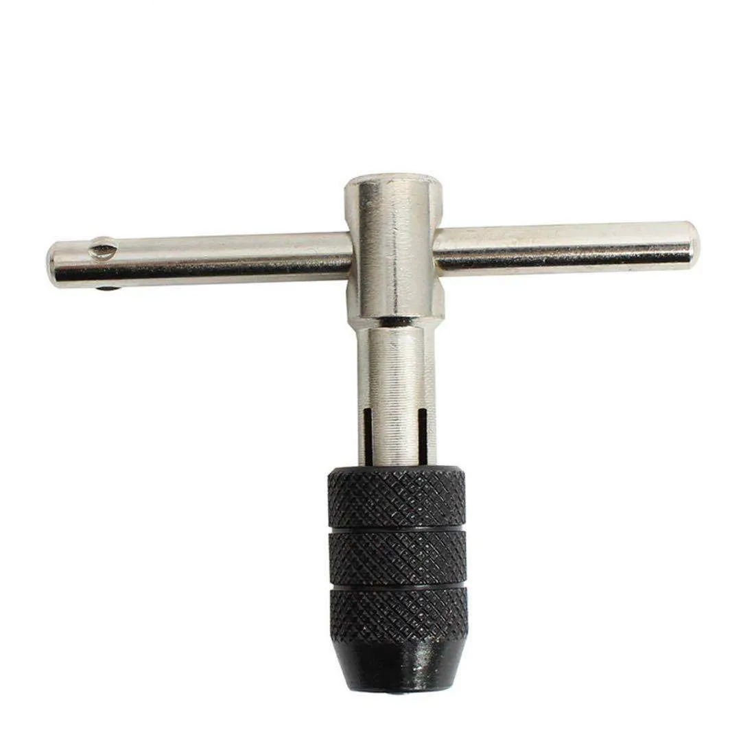 

T-Handle Reversible Single Tap Wrench Chuck M3-M8 Screwdriver Tap Holder Hand Tool Adjustable Screw Tapping Threading Tool Hot