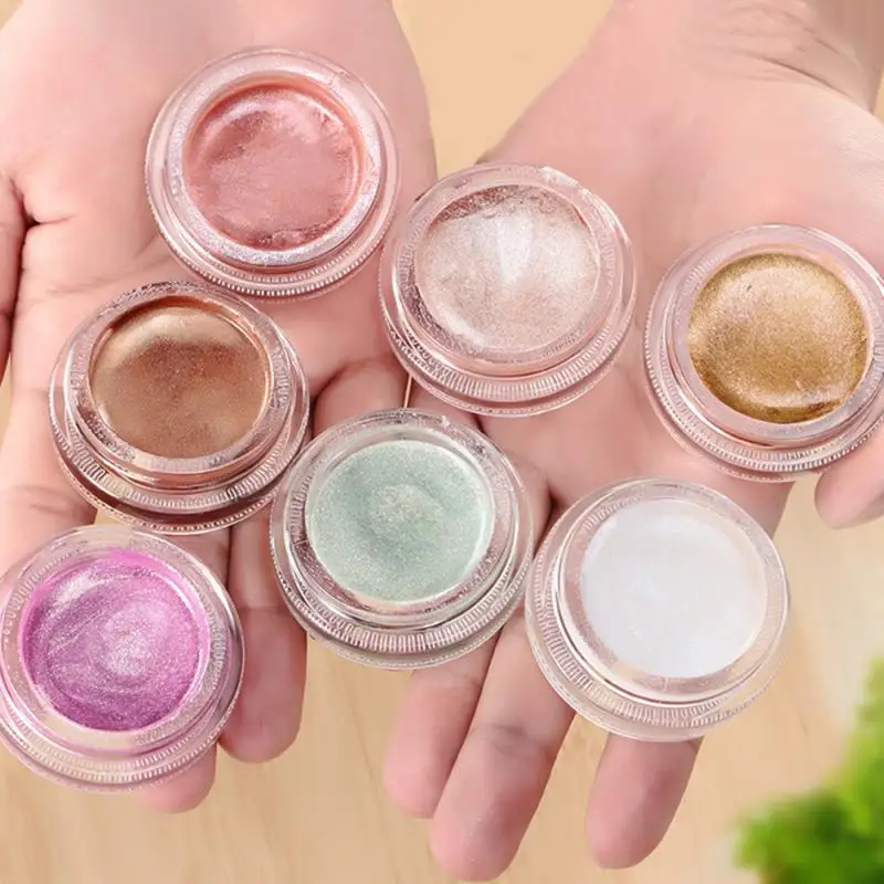 Гелевые тени для век 7 цветов жидкие монохромные блестящие с высокой подсветкой