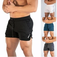 summer gyms workout male breathable mesh quick dry sportswear jogger beach solid shorts men fitness bodybuilding shorts