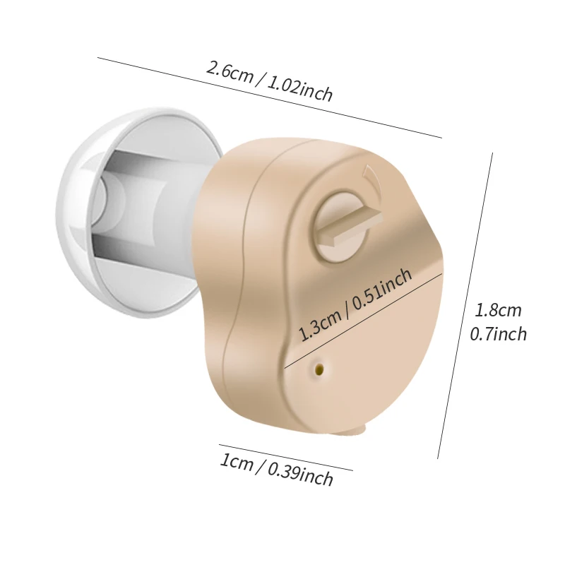 Слуховой мини аппарат усилитель звука слуховой для пожилых людей умеренный