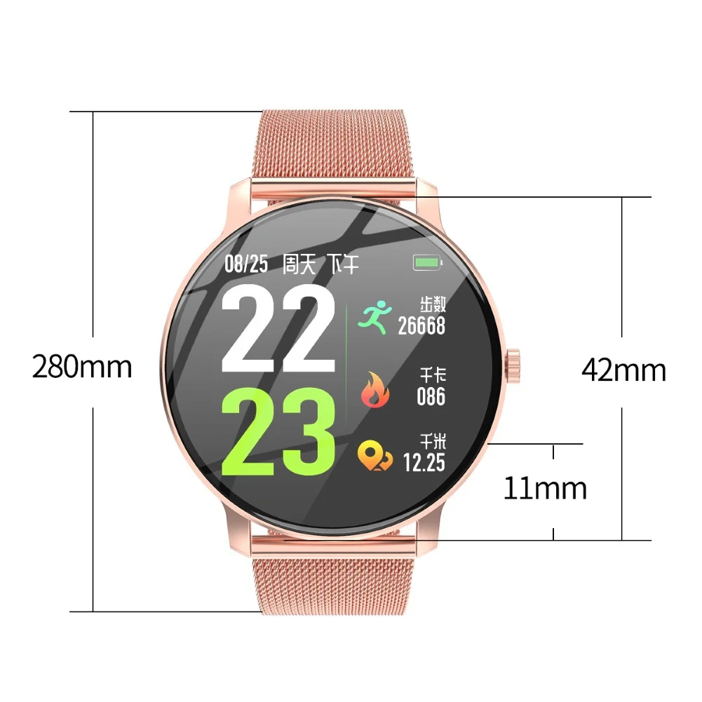 

R88 Round Touch Screen Waterproof Heart Rate Sleep Monitor Sports Smart Bracelet