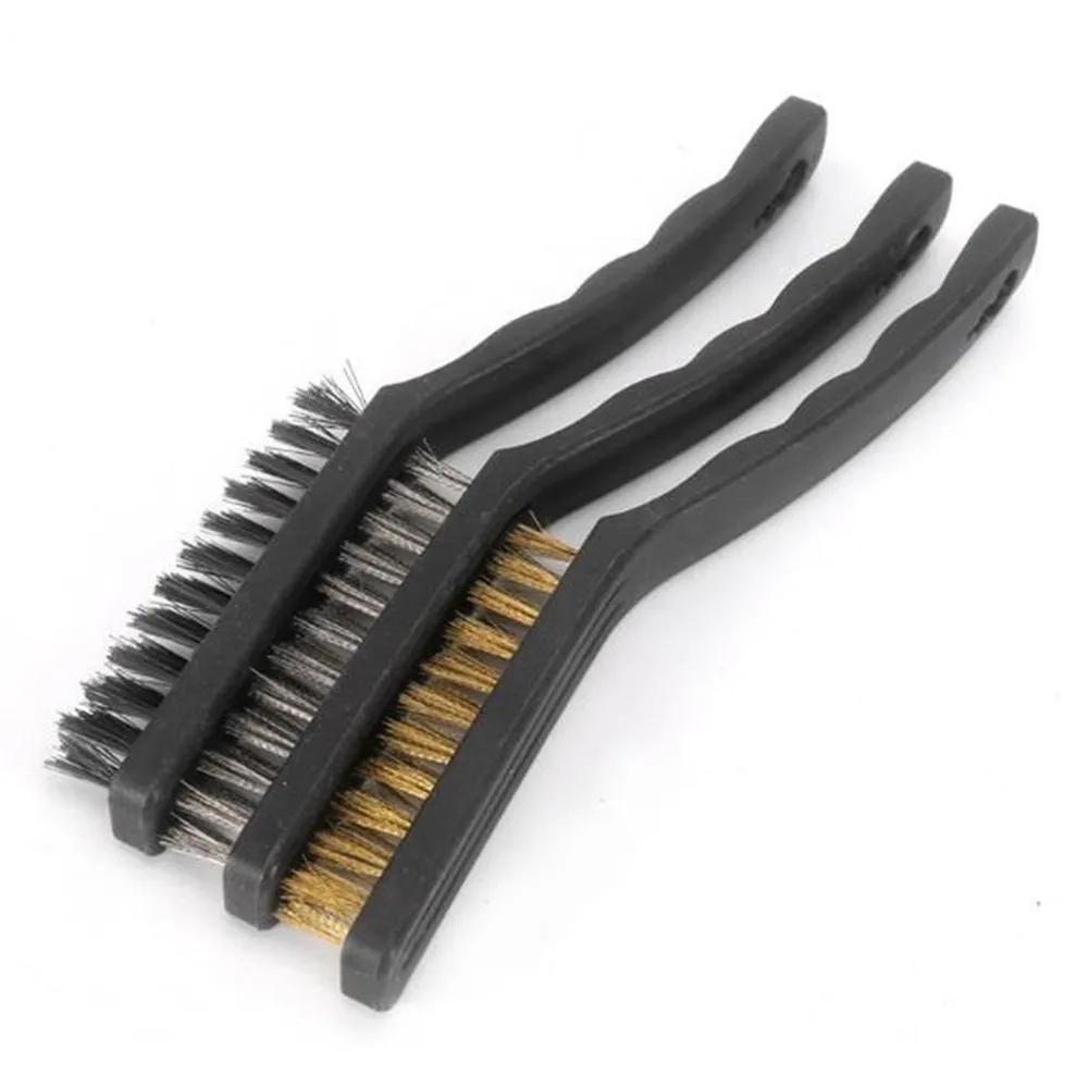 

6pc Brushes 7inch&9inch BRUSH DETAIL Steel Wire/Brass & Nylon High Quality