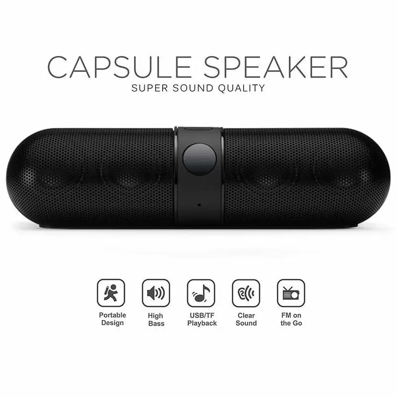 Автомобильный беспроводной портативный Bluetooth мини динамик стерео капсула