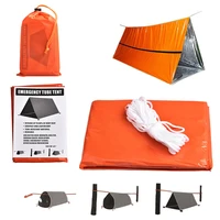 2person emergency shelter waterproof thermal blanket rescue survival kit sos sleeping bag survival tube emergency tent whistle
