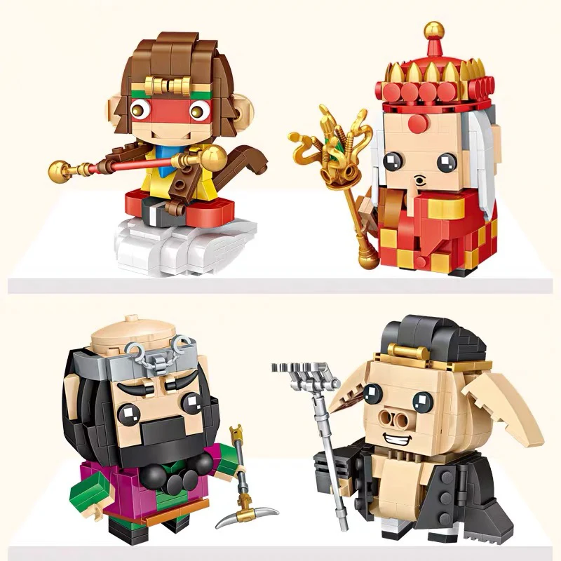 LOZ Путешествие на Запад кирпичи Headz маленькие строительные блоки свинка Король