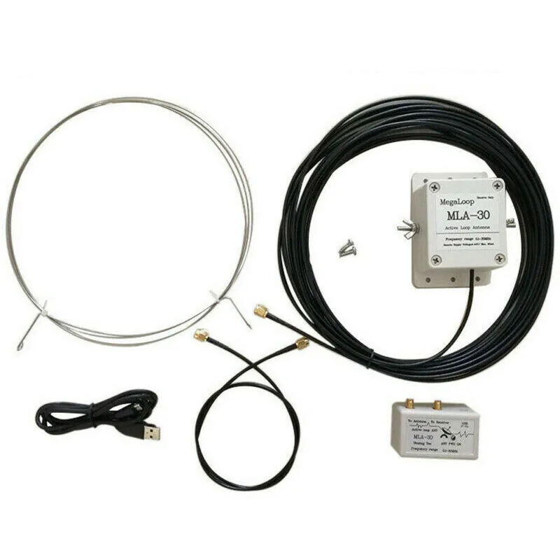 

Brand New Style MLA-30 100kHz-30MHz Ring Active Receive Antenna Low Noise Medium ShortWave