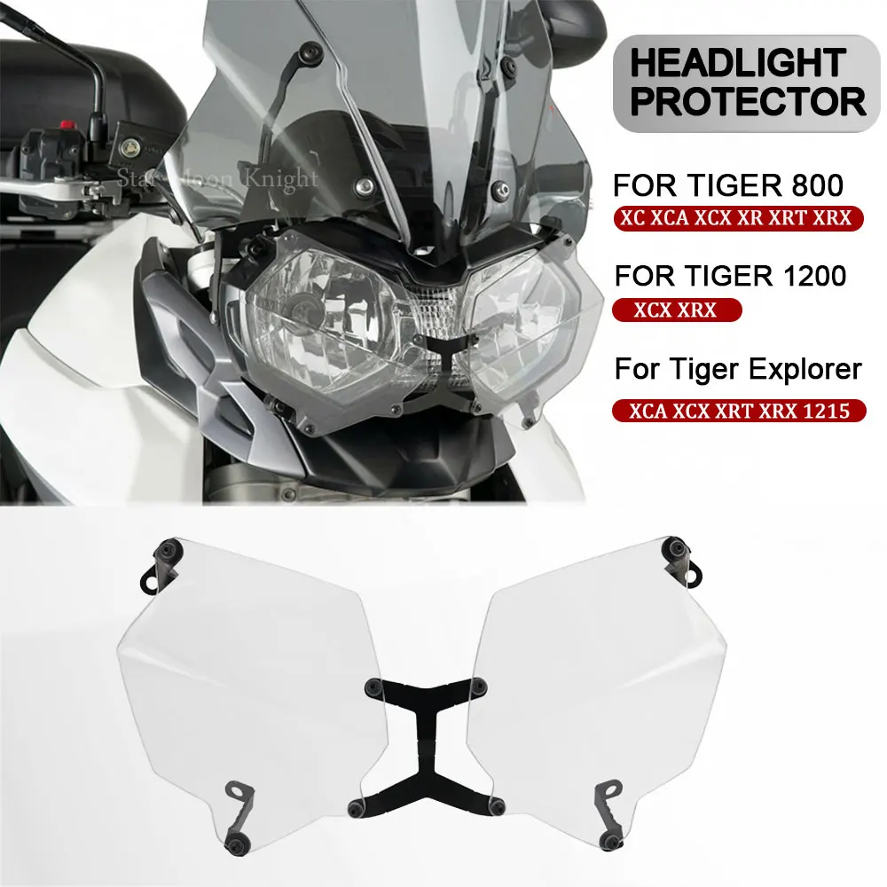 

For Tiger 800 1200 XC XCX XCA XR XRT XRX Explorer 1215 Motorcycle Accessories Headlight Protector Light Cover Protective Guard