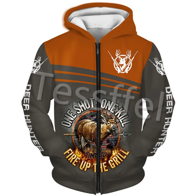 

Tessffel Camouflage Hunting Deer Hunter 3D Printed Winter Hoodie Fleece Warm Hood Thick Coat Zipper Men's Hoodies Jacket Style-3