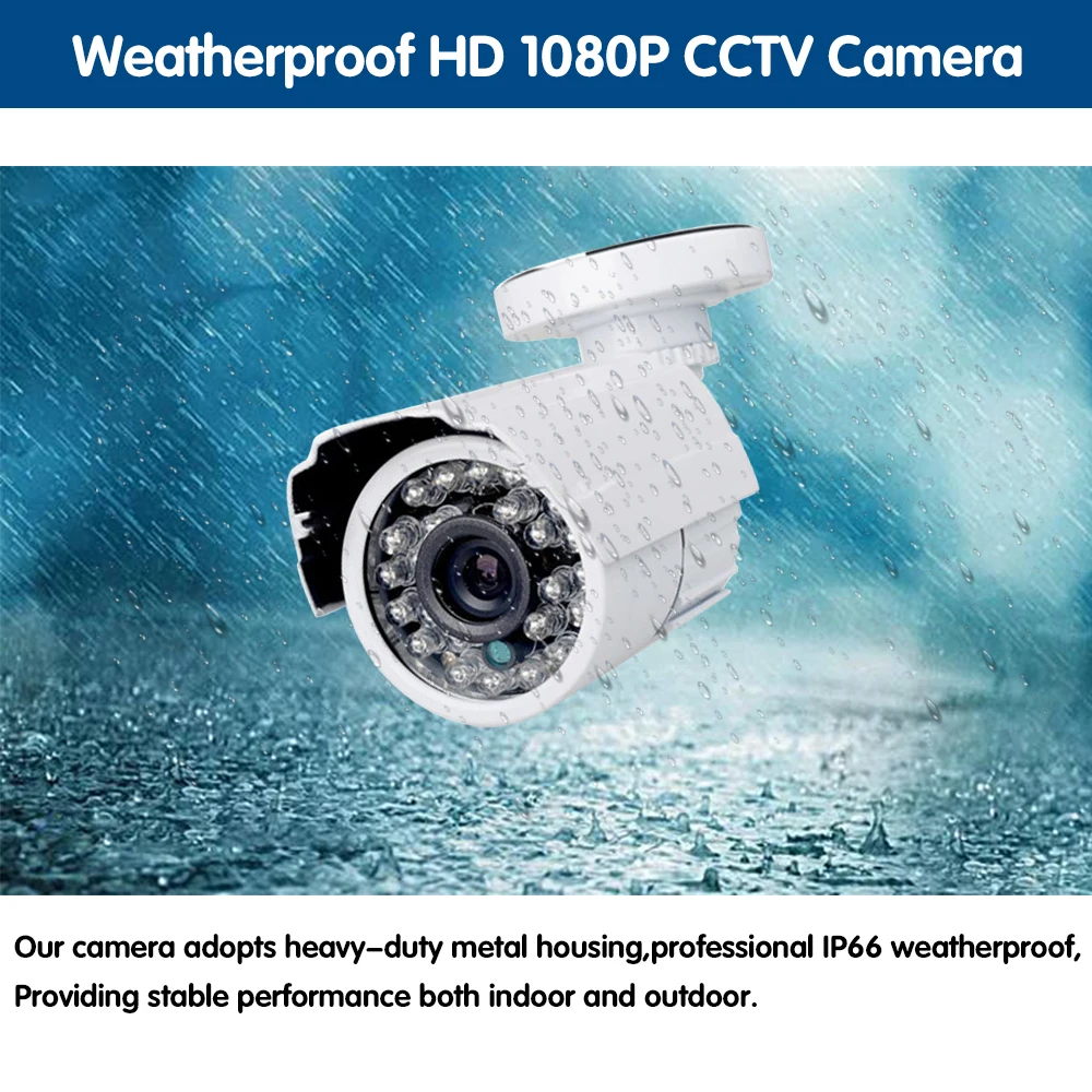 Цветная камера видеонаблюдения NINIVISION 1080P аналоговая цилиндрическая с датчиком