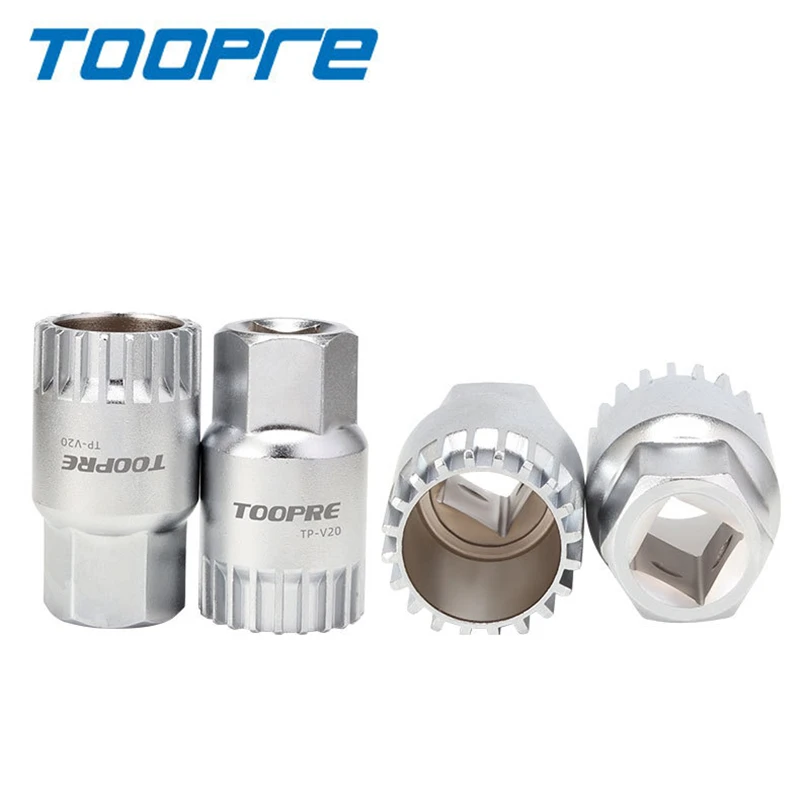 

TOOPRE Bike Silver 137g Bottom Bracket Removal Tool 20CR Steel Iamok Bicycle Square Hole/Spline BB Tools Light