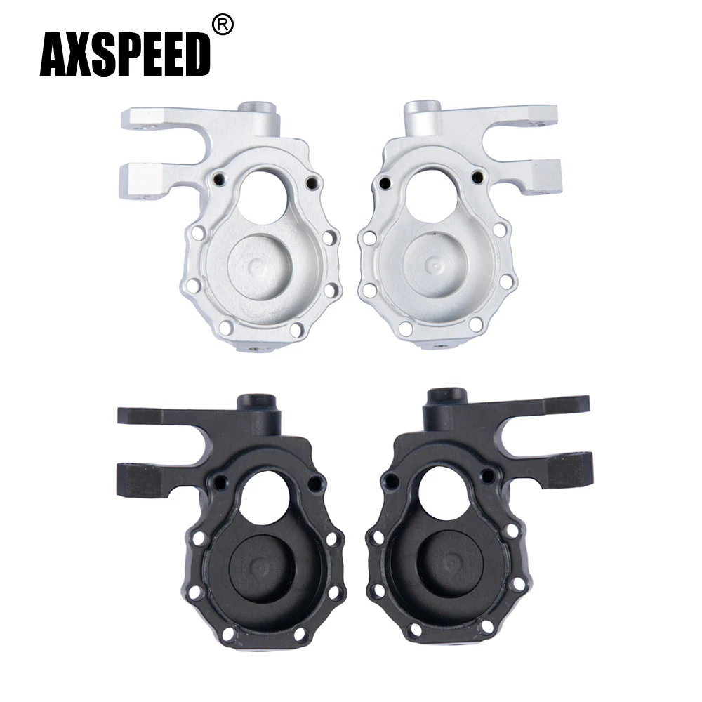 

AXSPEED 2 шт. цвета черный/серебристый Алюминий спереди повторного кулака чашка для Traxxas TRX-4 TRX4 1/10 RC автомобиль модели обновления Запчасти