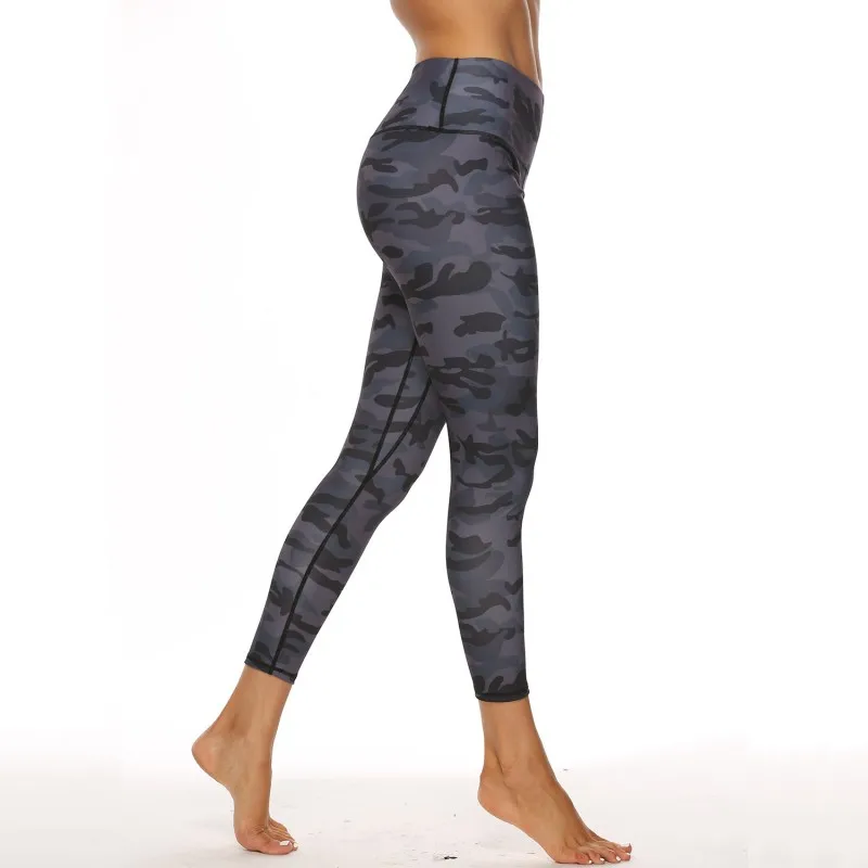 Для женщин s Фитнес Леггинсы Камуфляж внутри спортивные брюки с карманами