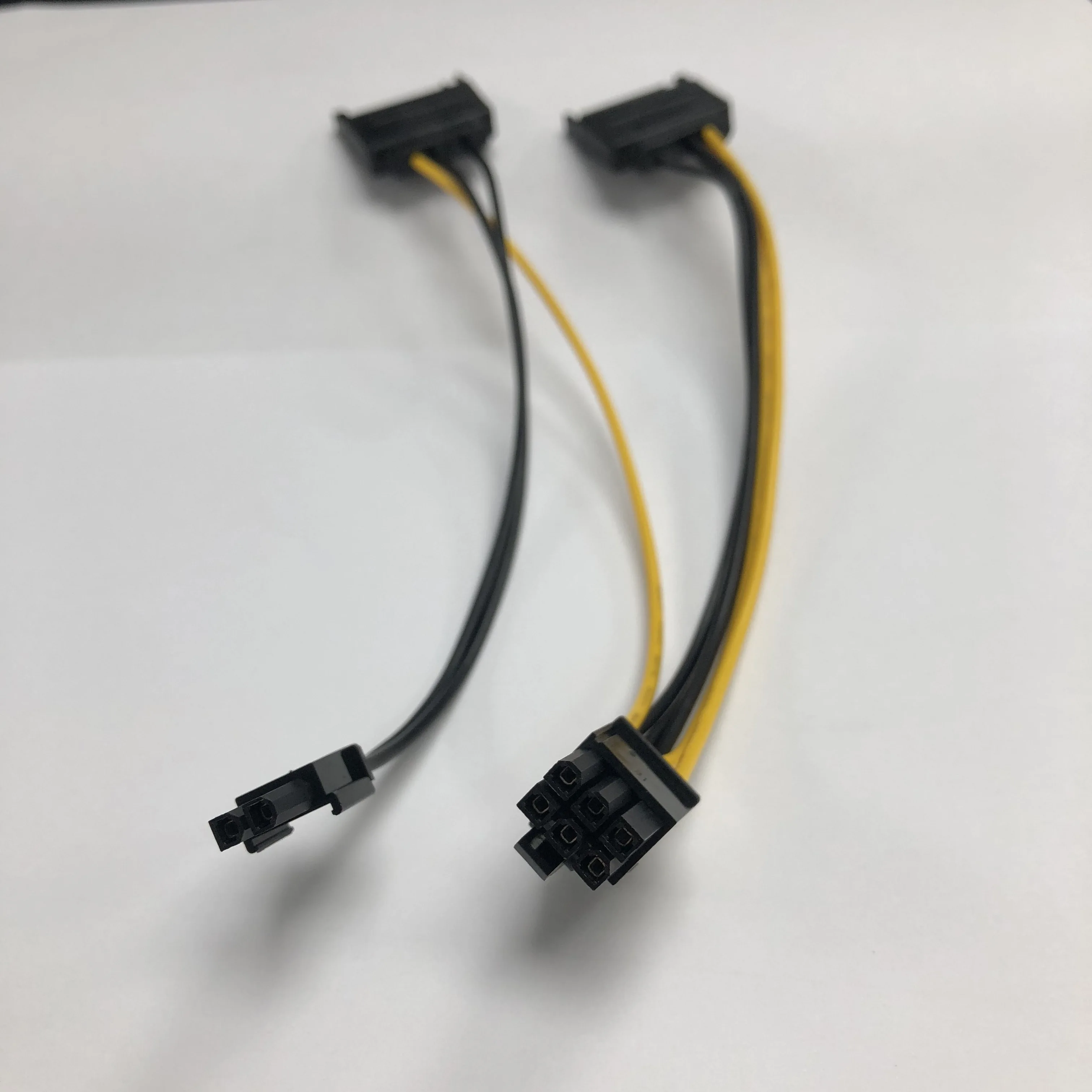 SATA 2x15Pin to Graphics card PCI-e PCIE 6/8 Pin Video Card Power Supply Cable 6/8pin Dual Sata Y Splitter Adapter 20CM 18AWG |