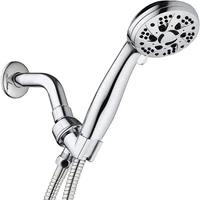 high pressure 6 setting 3 5 chrome shower head face handheld shower with hose for the ultimate shower experience