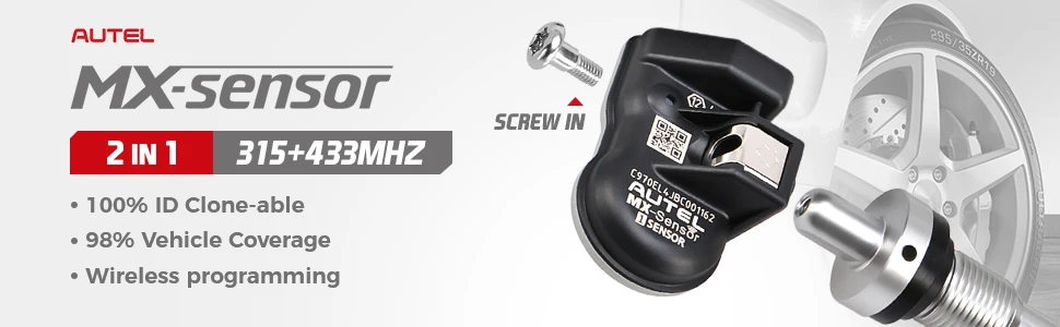 Autel mx-сенсор 315 МГц 433 МГц TPMS датчик давления в шинах инструмент для ремонта шин TPMS инструмент OBD сканер MaxiTPMS Pad сенсор Программирование