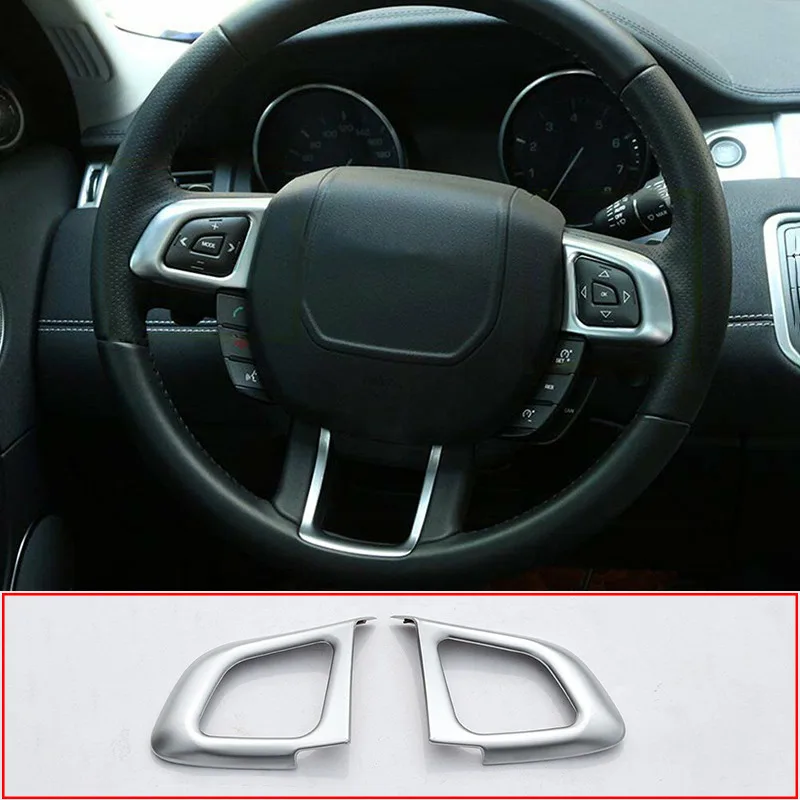 2 шт. накладка на руль автомобиля серебряная подходит для Range Rover Evoque 2012 2018 чехлы