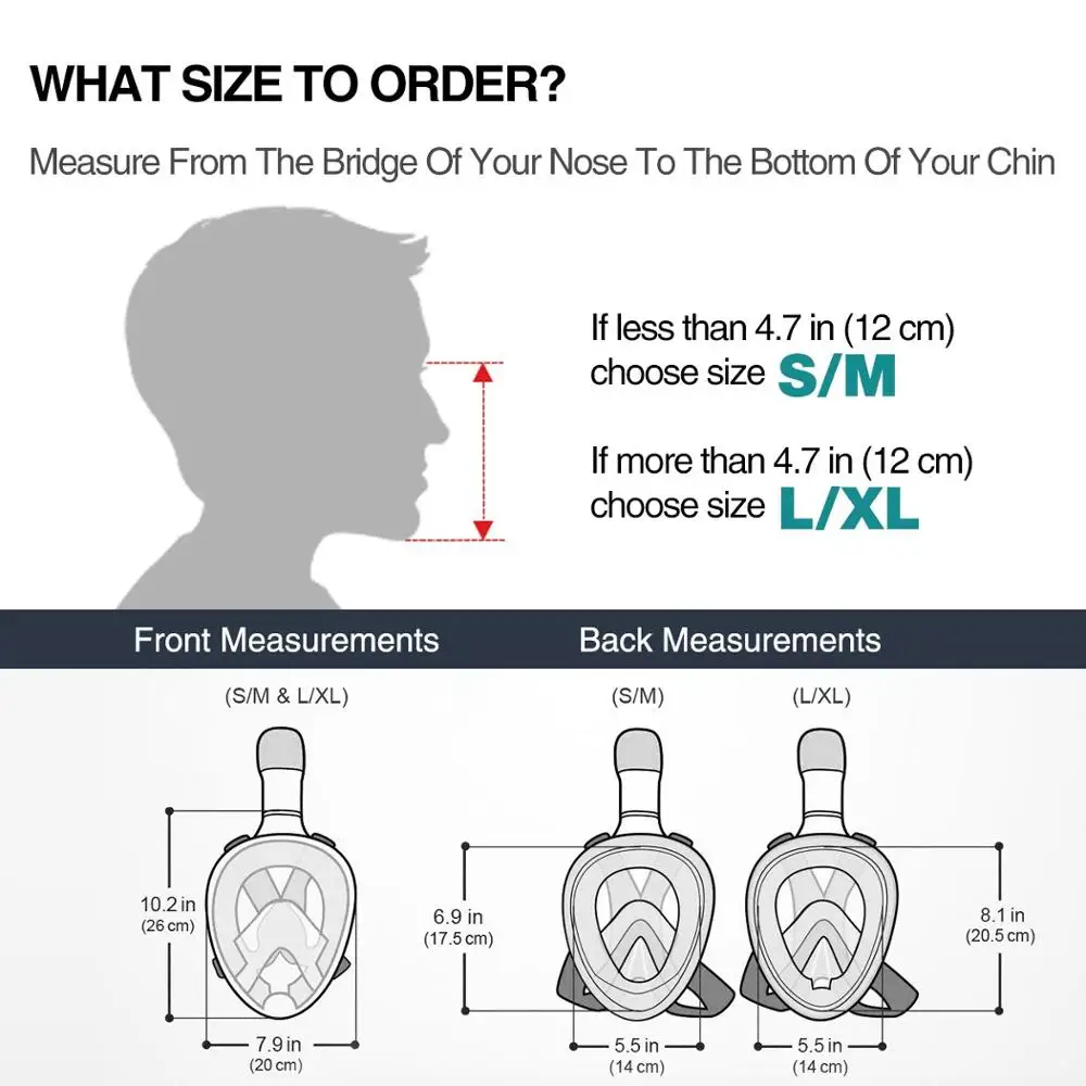 Маска для подводного плавания GoPro полностью закрывающая лицо панорамный вид