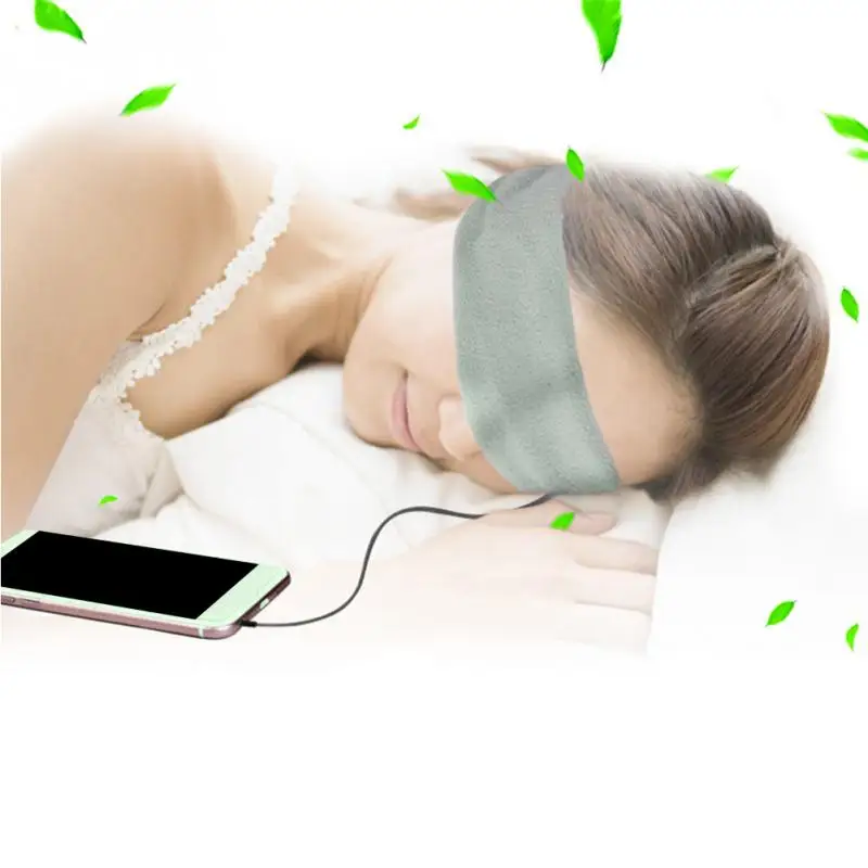 Спящая маска для глаз стерео Проводная гарнитура наушники прослушивания музыки