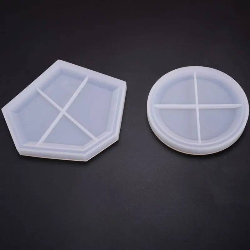 

Crystal Epoxy Resin Mold Coaster Casting Silicone Mould Craft Decor Making Tool 62KE