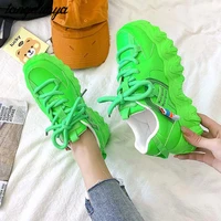 2021 spring and autumn womens platform fashion comfortable cross strap sneakers outdoor casual ladies running shoes large size