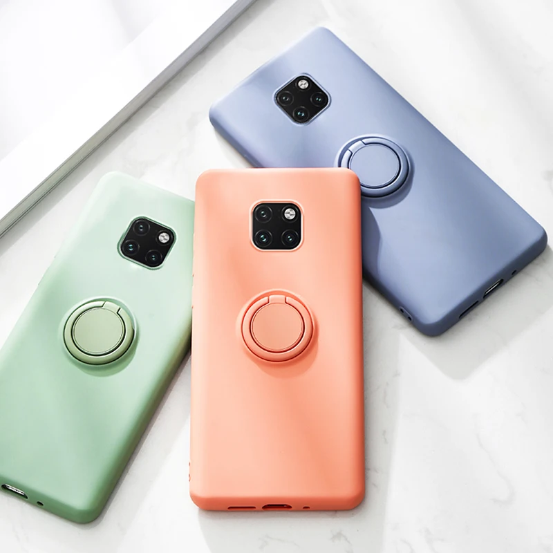 Мягкий силиконовый чехол, чехол для huawei mate 20 Pro Lite mate 30 Pro P20 P30, кольцо-держатель, силиконовый чехол для huawei mate 20 Pro, чехол s