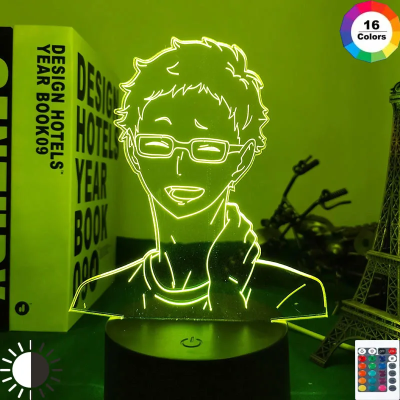 НОЧНИК В Стиле Аниме Haikyuu Kei Tsukishima декоративный ночник для спальни детей подарок