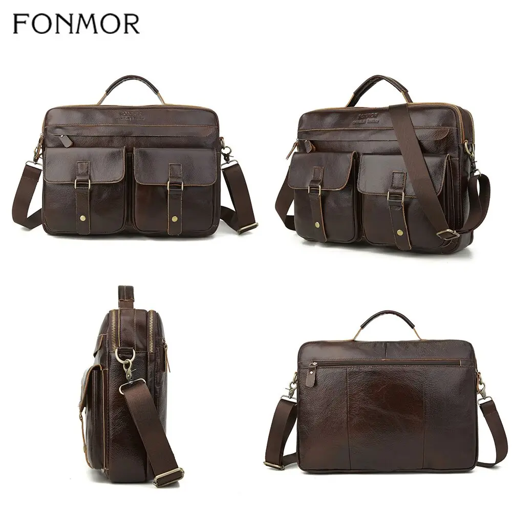 FONMOR мужской портфель, сумки для деловая сумка для мужчин, комплект из 2 предметов, сумки высокого качества, Кожаные Офисные Сумки через плечо, сумка-тоут