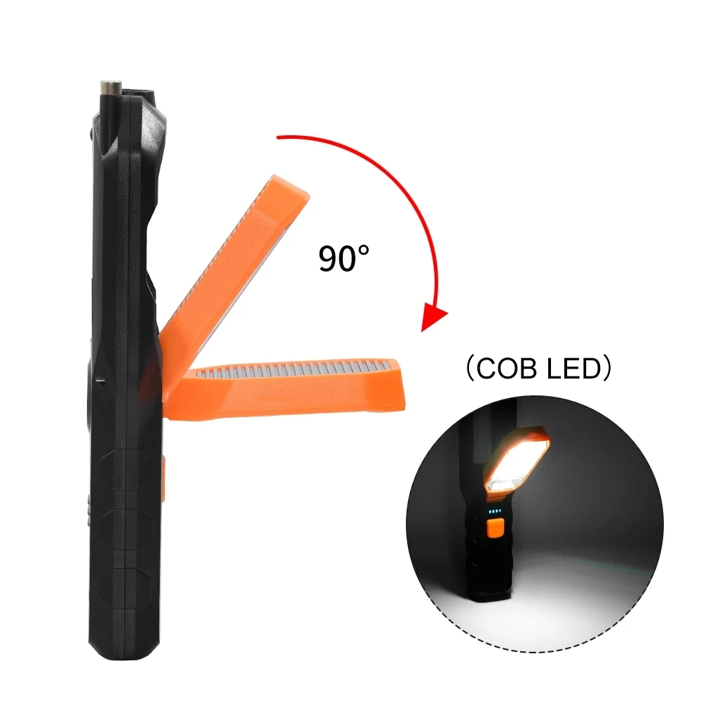 저렴한 SNZY-USB 충전식 COB LED 작업등, 아주 밝은 유연한 자기 작업 램프, 검사 램프, 손전등, 비상등