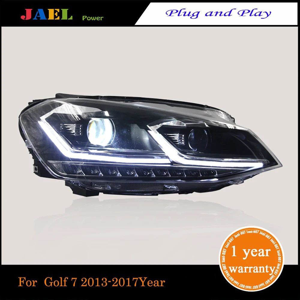 JAEL тюнинг светодиодные фары для гольфа 7 MK7 2013 2017 светодиодная фара H7 D2H Hid Angel Eye Bi