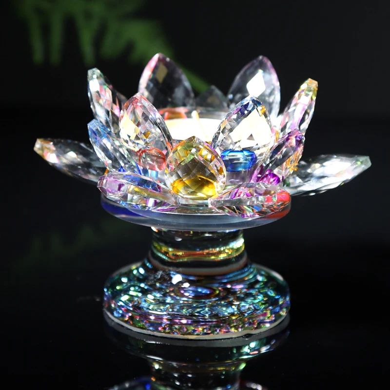 Прозрачный скандинавский Хрустальный подсвечник стеклянный стол золотой