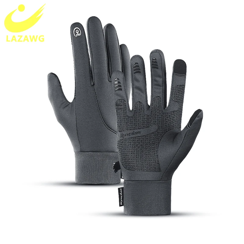 

LAZAWG Winter Cycling Gloves Sports Plus Velvet Warm Gloves Touch Screen Ski Bike Riding Outdoor Gloves Touchscreen Full Finger