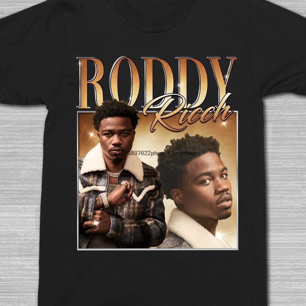 Рубашка Roddy Ricch 90-х с круглым вырезом винтажная рубашка на день рождения подарок